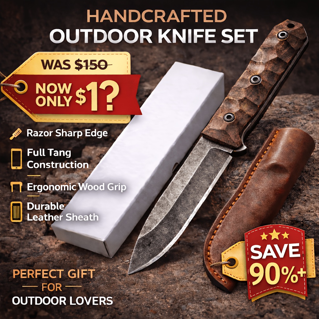 Outdoor Hunting Gifts - سكين متعدد الاستخدامات للاستخدام الخارجي مصنوع