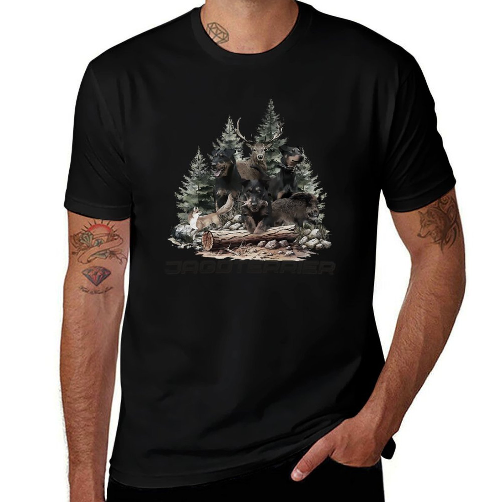 Wildman Hunting & Outdoor Robertson Photos - تي شيرت German Hunting Terrier هو