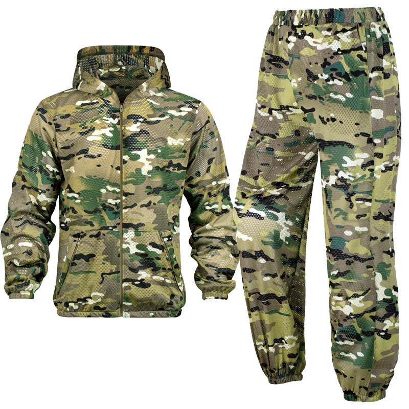 Hunting Outdoor Apparel - بدلة صيفية خفيفة الوزن بتصميم شبكي