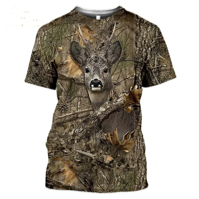 Wildman Hunting & Outdoor Robertson Photos - تي شيرت صيفي كاجوال للرجال والنساء