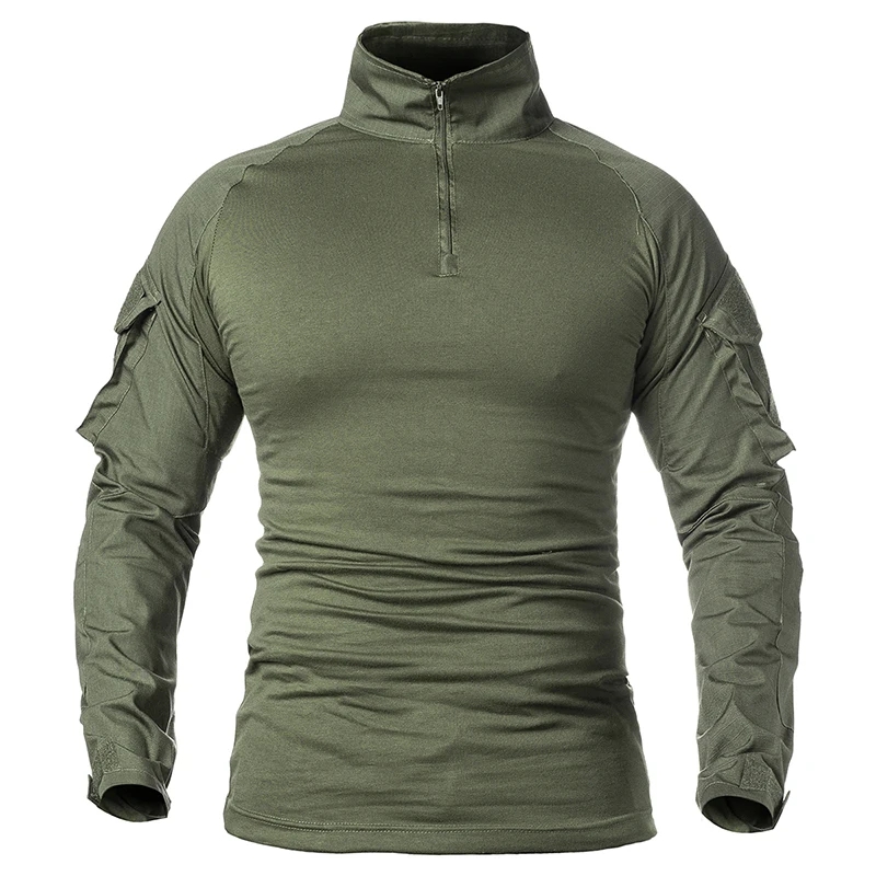 Hunting Outdoor Apparel - قمصان تكتيكية رجالية قطنية بأكمام طويلة