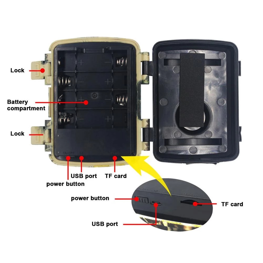 درب صغير كاميرا الصيد PIR الاس - مراجعة Trail Camera Infrared وسعره