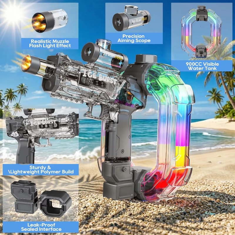 مسدسات مياه كهربائية على شكل ح - مراجعة Outdoor Hunting Toys وسعره