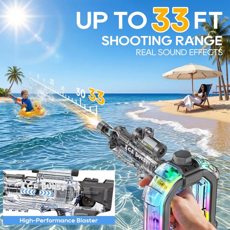 مسدسات مياه كهربائية على شكل ح - مراجعة Outdoor Hunting Toys وسعره