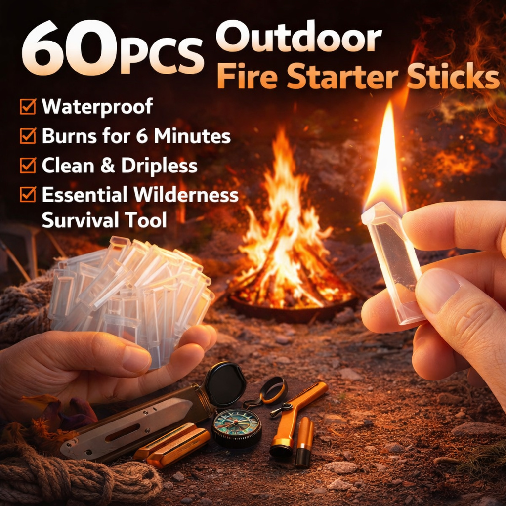 60 قطعة من أعواد إشعال النار ا - مراجعة Fire Starter Waterproof وسعره